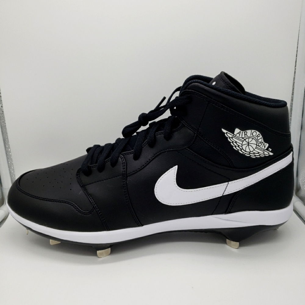 Nike Air Jordan 1 Black White Metal Baseball Clea… - image 2